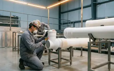 Was muss bei der Planung einer Industrieanlage mit Kunststoffrohren beachtet werden?