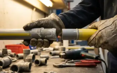Wann werden Klebeverbindungen statt Schweißverbindungen bei Kunststoffrohren eingesetzt?
